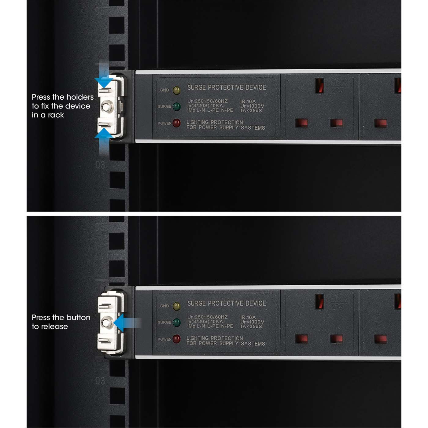 Clip zur werkzeuglosen Rackmontage, 1 HE, 12er-Pack Image 9