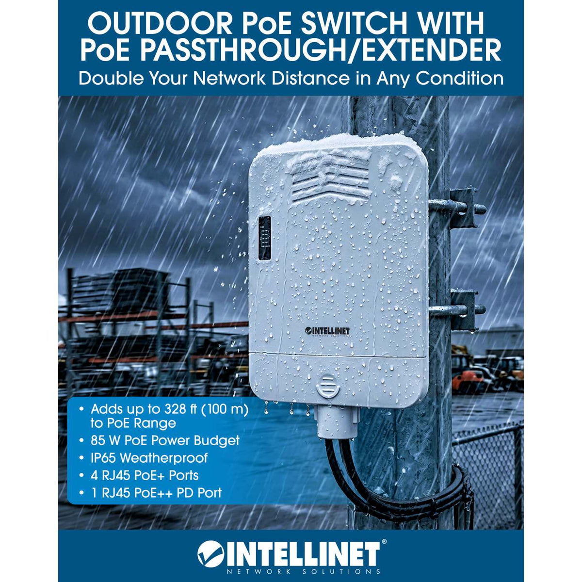 Outdoor PoE-Powered 5-Port Gigabit Switch mit PoE-Passthrough / 4-Port PoE+ Extender Image 14