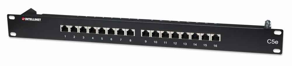 16-Port Cat5e Patchpanel, geschirmt Image 1