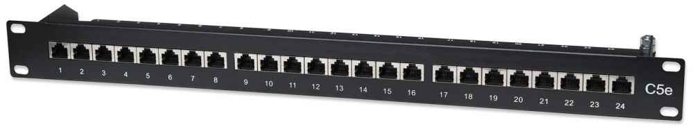 24-Port Cat5e Patchpanel, geschirmt Image 1