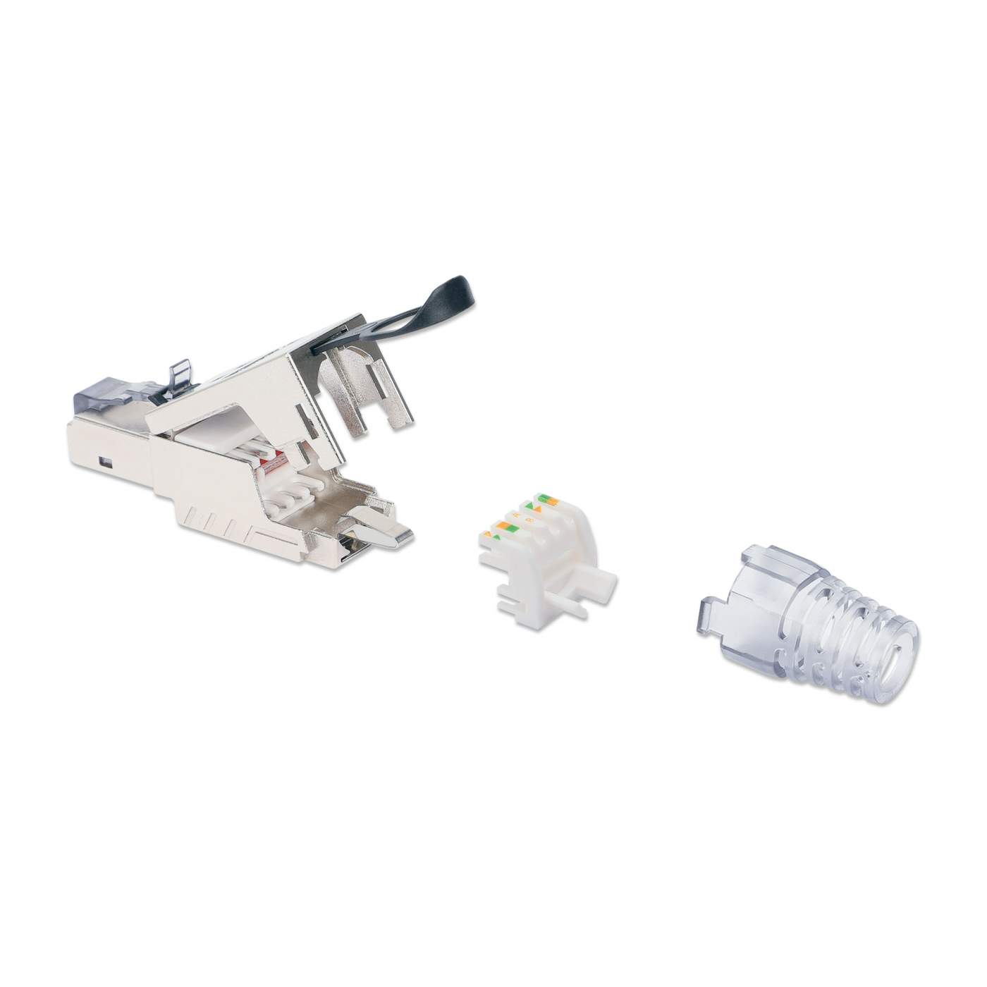 Cat6a 10G RJ45-Feldstecker mit Entriegelungslasche, geschirmt und werkzeuglos Image 5