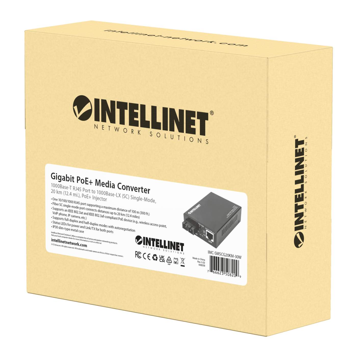 Gigabit PoE+ Medienkonverter Packaging Image 2