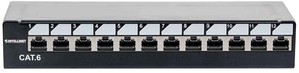 Abschließbares 12-Port Cat6 Patchpanel, ungeschirmt Image 3