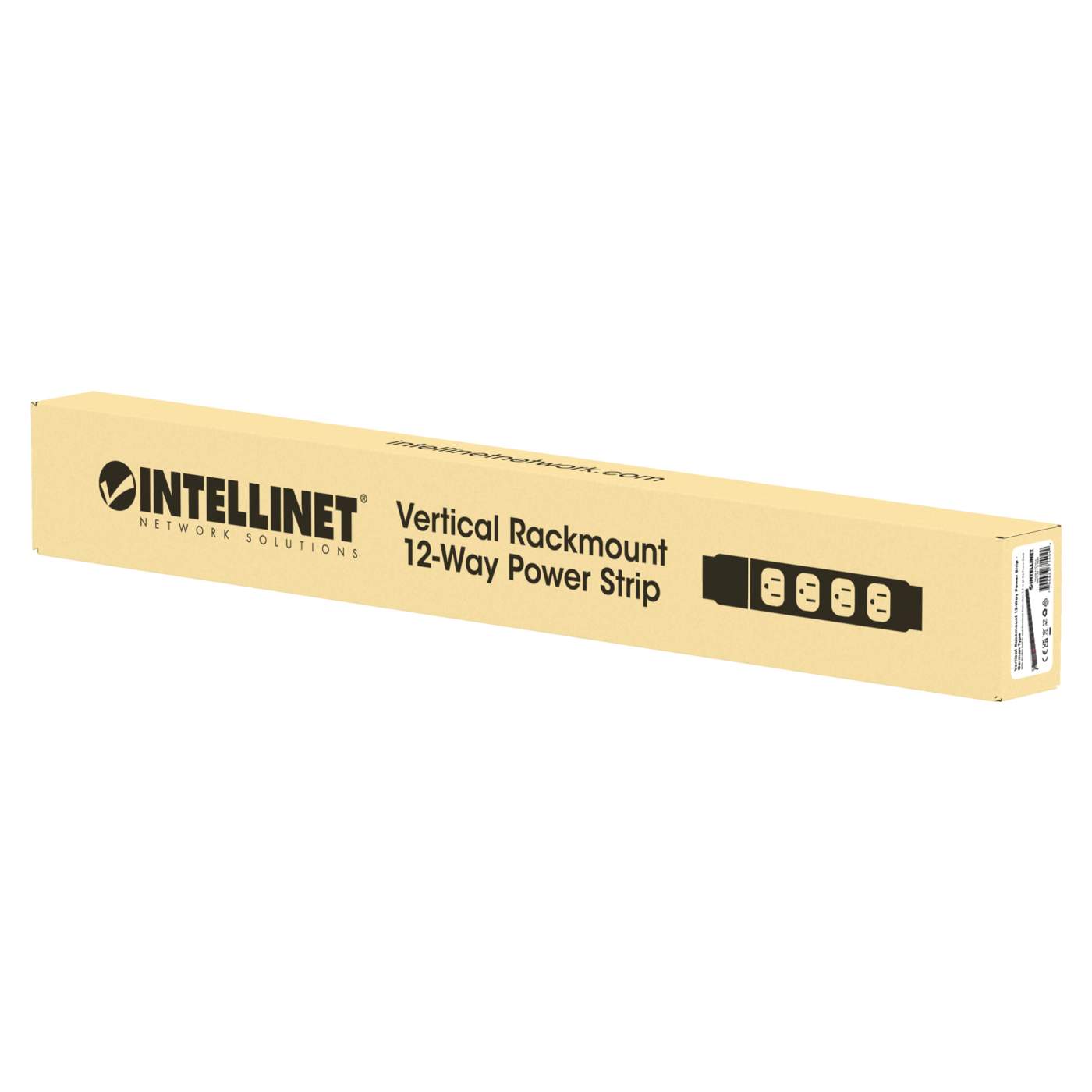 12-fach Steckdosenleiste, Schutzkontakt, vertikale Rackmontage Packaging Image 2
