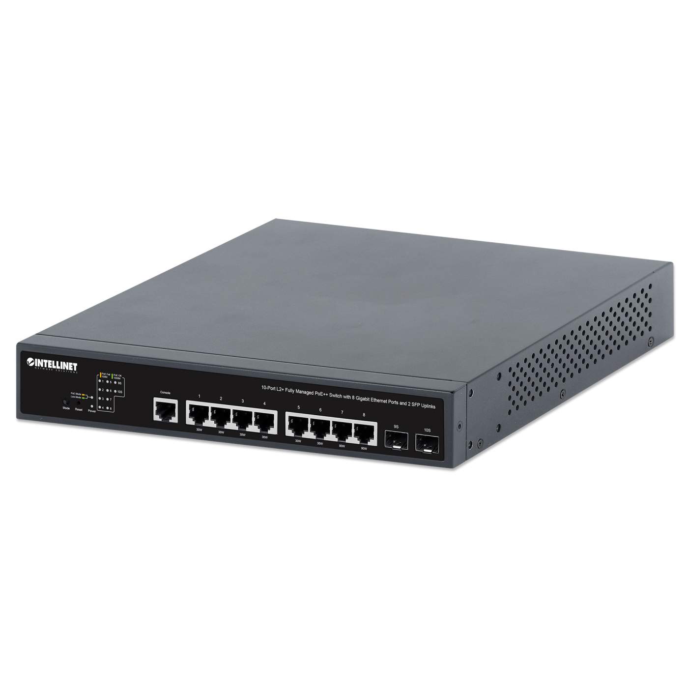 10-Port L2+ Fully Managed PoE++ Switch mit 8 Gigabit Ethernet-Ports und 2 SFP-Uplinks Image 1