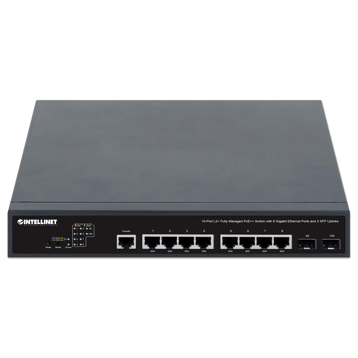 10-Port L2+ Fully Managed PoE++ Switch mit 8 Gigabit Ethernet-Ports und 2 SFP-Uplinks Image 3