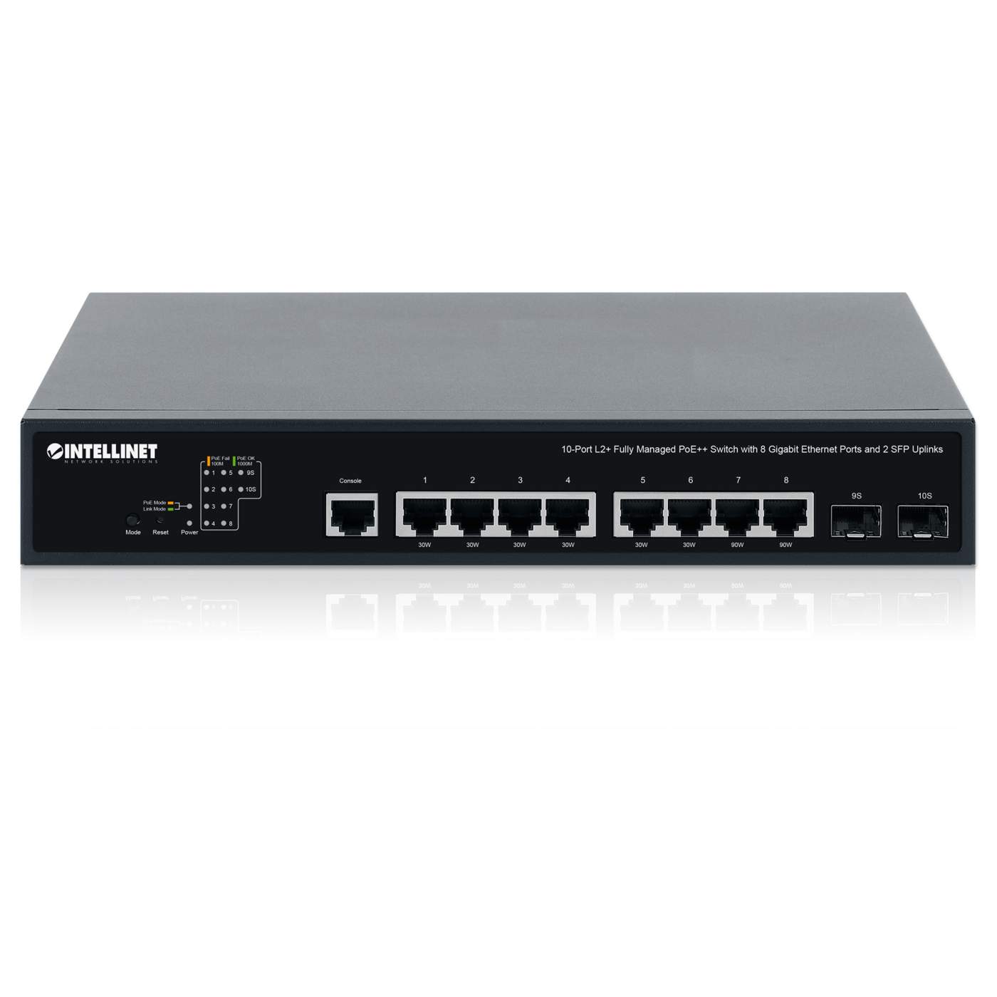 10-Port L2+ Fully Managed PoE++ Switch mit 8 Gigabit Ethernet-Ports und 2 SFP-Uplinks Image 5