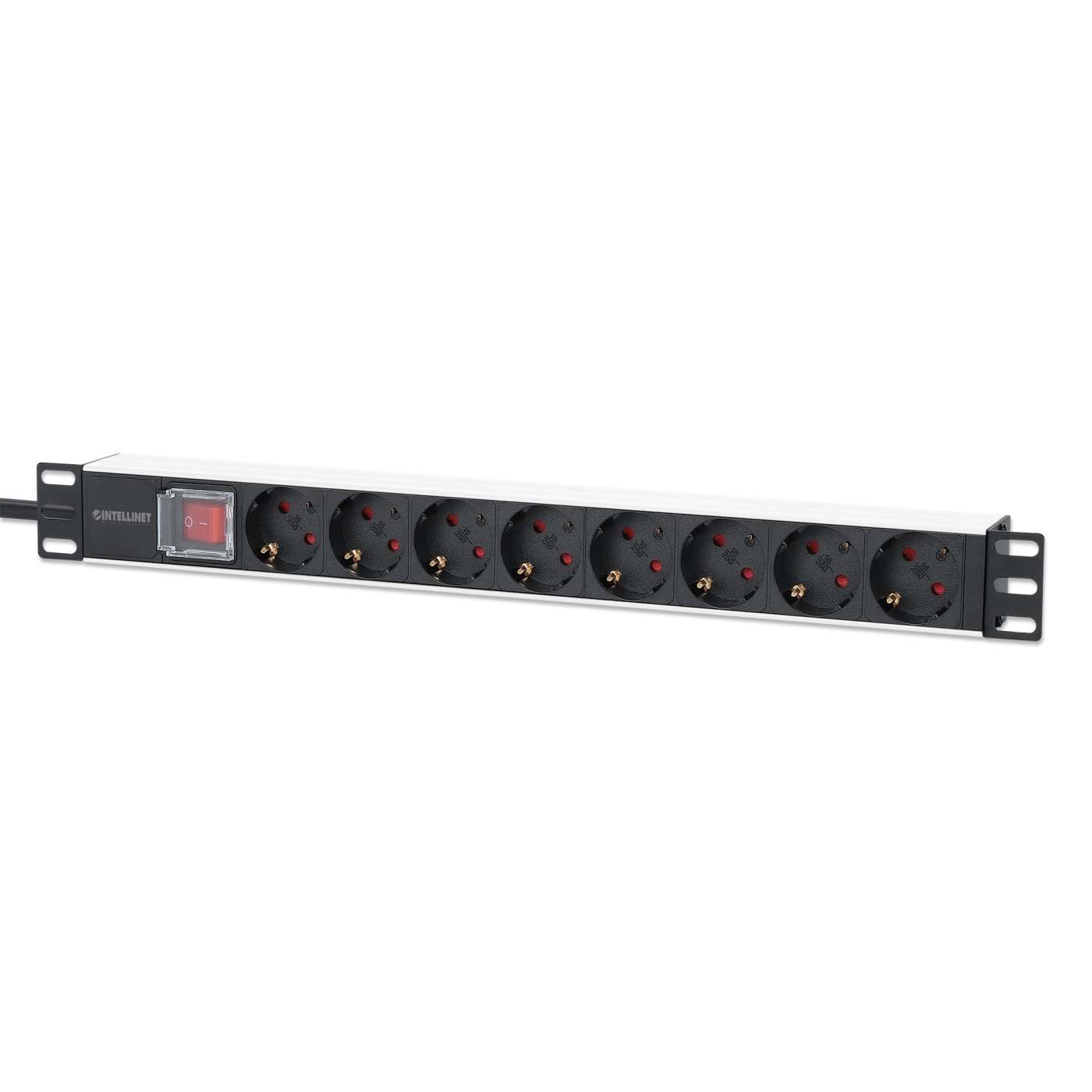 19" 8-fach Steckdosenleiste / PDU, Schutzkontakt, 1 HE Image 1
