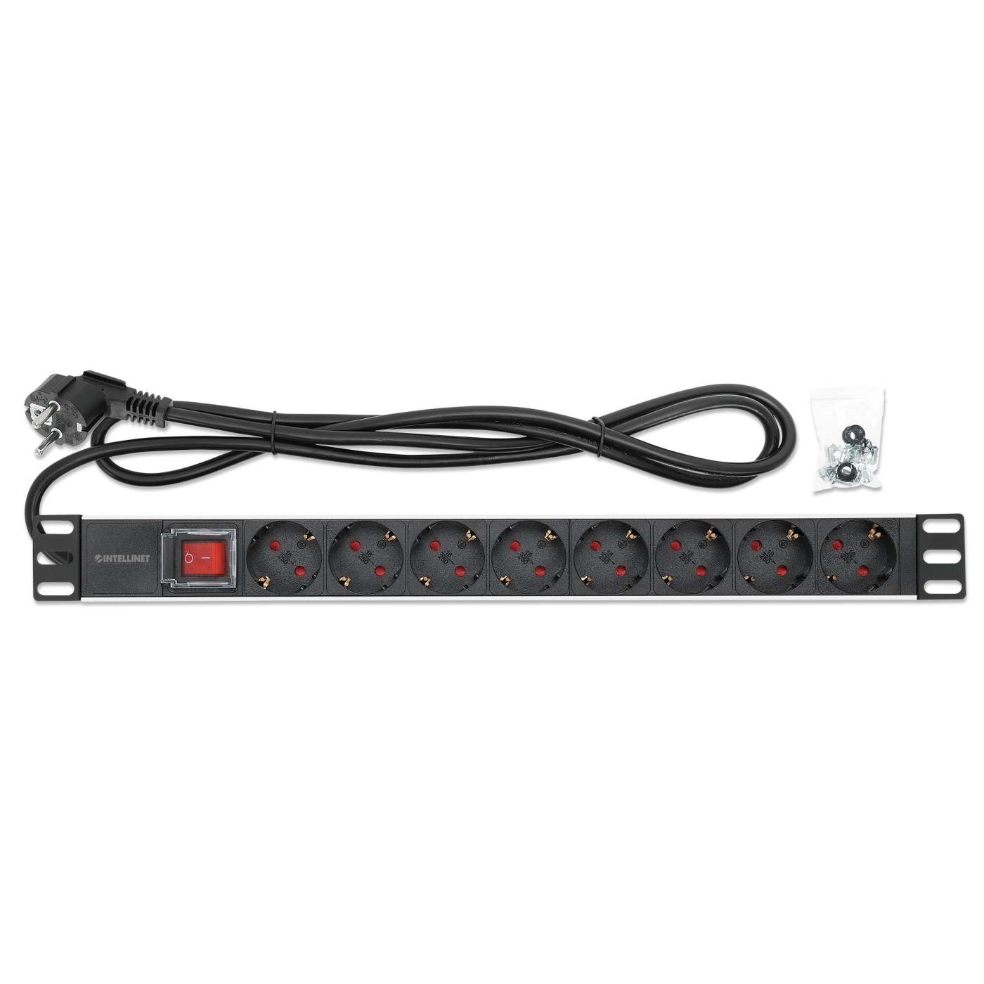 19" 8-fach Steckdosenleiste / PDU, Schutzkontakt, 1 HE Image 6
