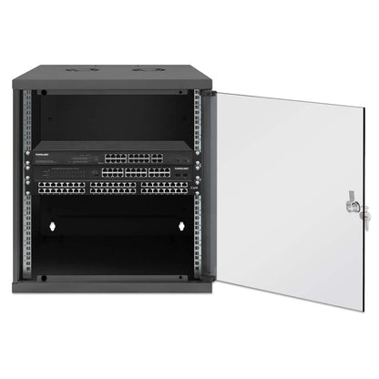 19" Netzwerk-Wandverteiler, Basic Line, 12 HE, 560 mm Tiefe, schwarz Image 4