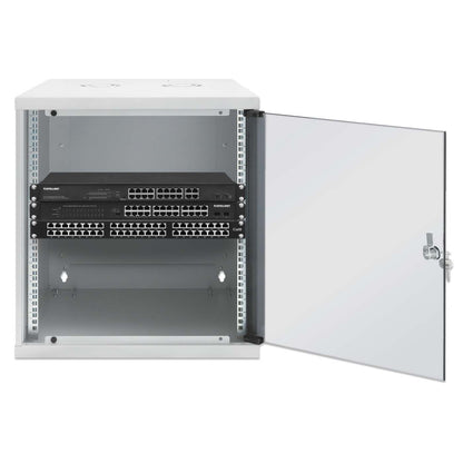 19" Netzwerk-Wandverteiler, Basic Line, 12 HE, 560 mm Tiefe, grau Image 4