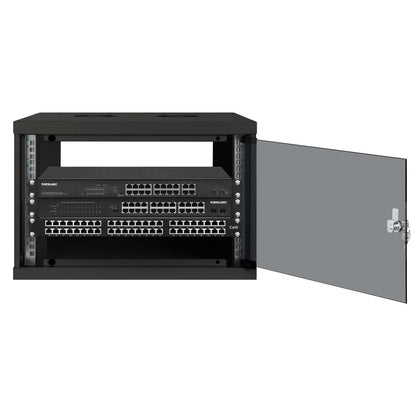 19" Wandverteiler, Basic Line, 6 HE, 353 (H) x 540 (B) x 400 (T) mm, schwarz Image 4