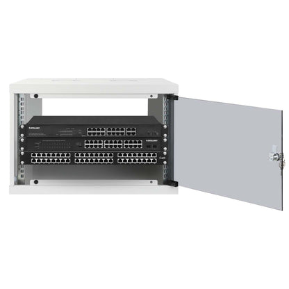19" Wandverteiler, Basic Line, 6 HE, 353 (H) x 540 (B) x 400 (T) mm, grau Image 4