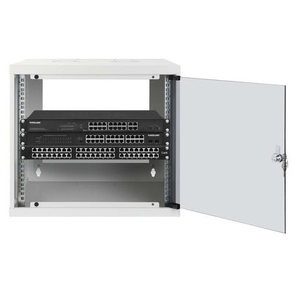 19" Wandverteiler, Basic Line, 9 HE, 487 (H) x 540 (B) x 400 (T) mm, grau Image 4