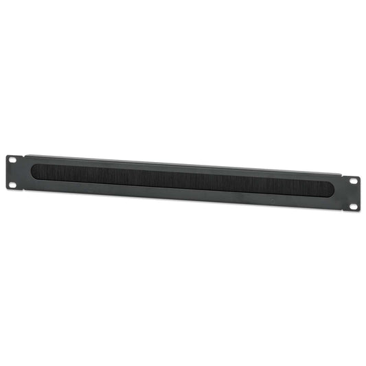 19" Kabeldurchführung, 1 HE, schwarz Image 1