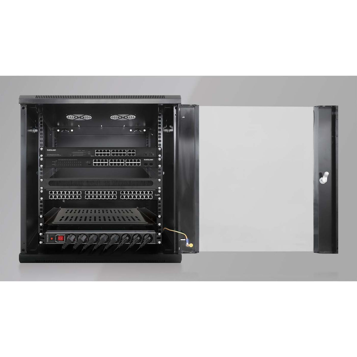 19" Kabeldurchführung, 1 HE, schwarz Image 6