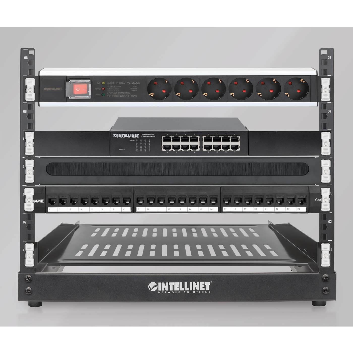 19" Netzwerk-Laborgestell, Desktop, 2 Tragschienen, 8 HE Image 5