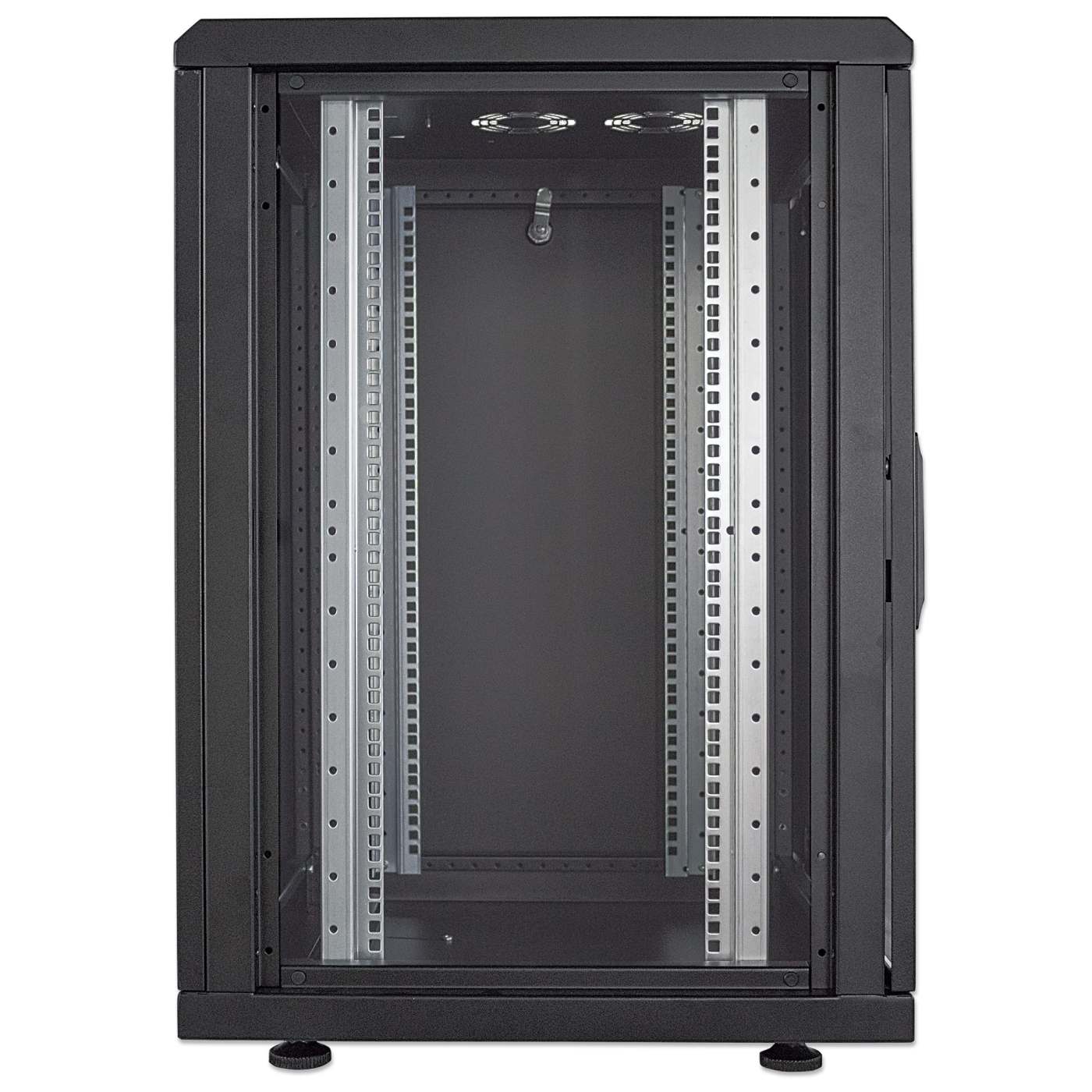 19" Netzwerkschrank, 16 HE, 878 (H) x 600 (B) x 600 (T) mm, schwarz Image 4