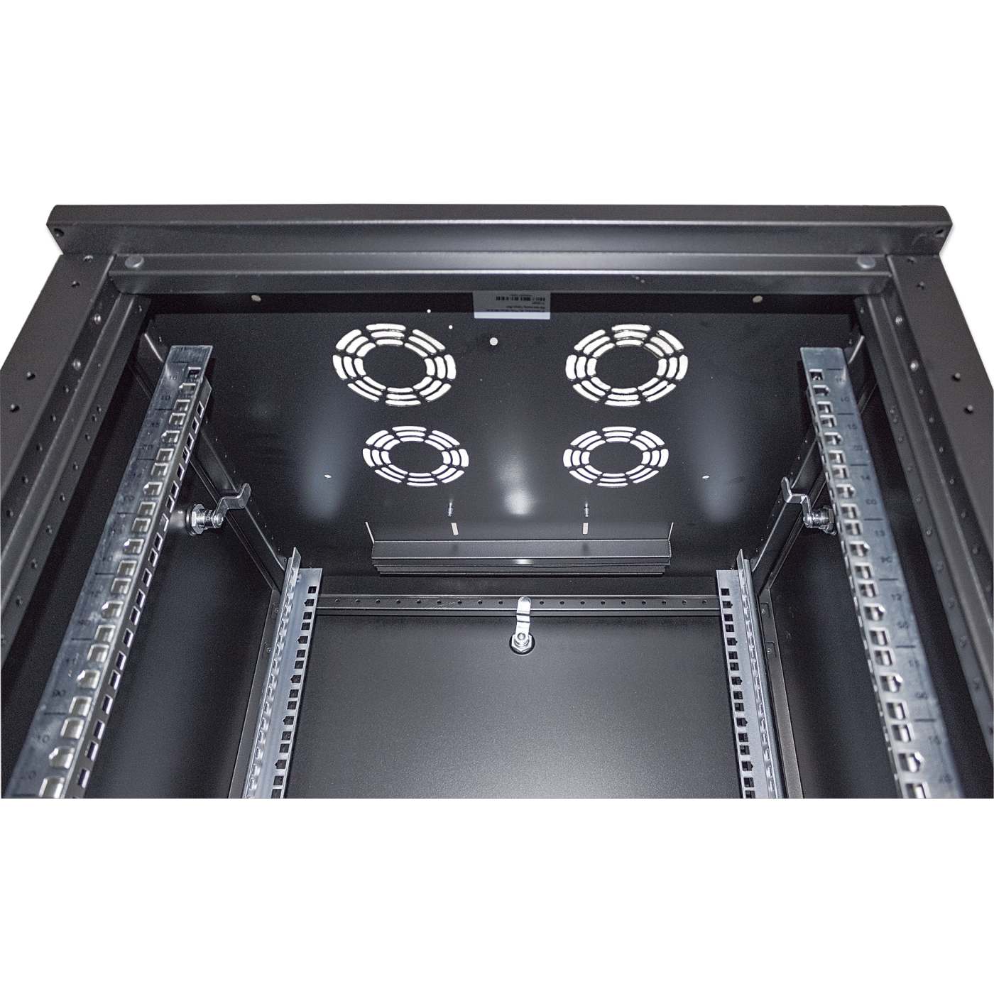 19" Netzwerkschrank, 16 HE, 878 (H) x 600 (B) x 600 (T) mm, schwarz Image 9