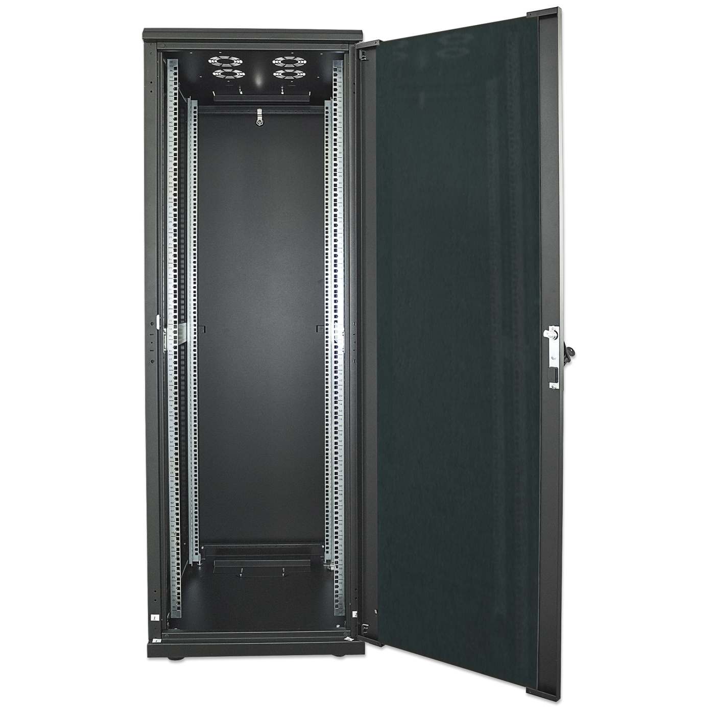 19" Netzwerkschrank, 22 HE, 1144 (H) x 600 (B) x 800 (T) mm, schwarz Image 5