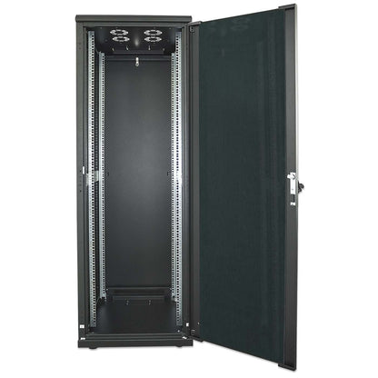 19" Netzwerkschrank, 22 HE, 1144 (H) x 600 (B) x 800 (T) mm, schwarz Image 5