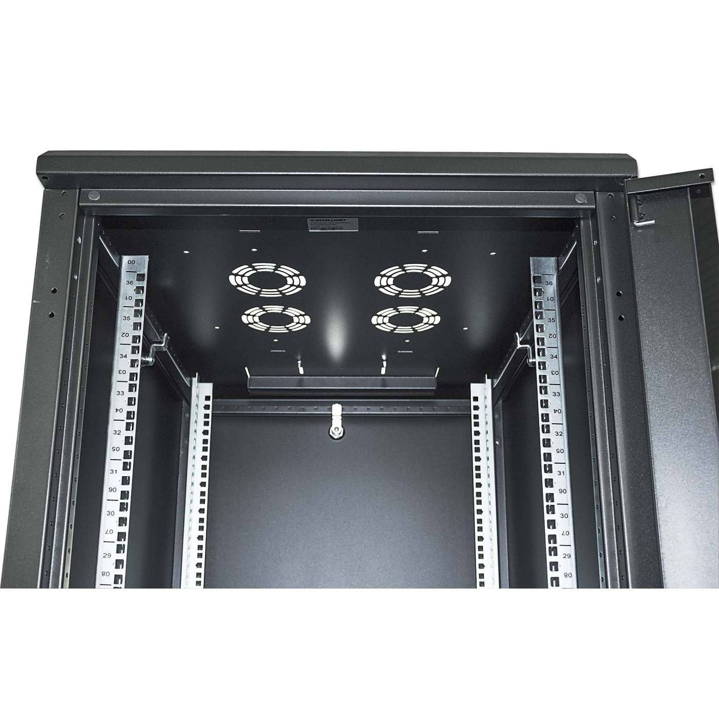 19" Netzwerkschrank, 22 HE, 1144 (H) x 600 (B) x 800 (T) mm, schwarz Image 6