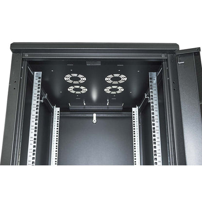 19" Netzwerkschrank, 22 HE, 1144 (H) x 600 (B) x 800 (T) mm, schwarz Image 6