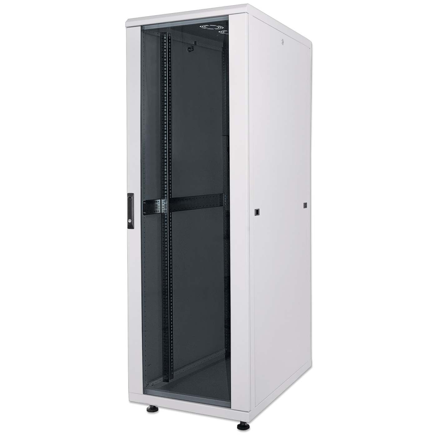 19" Netzwerkschrank, 32 HE, 1588 (H) x 800 (B) x 800 (T) mm, grau Image 1