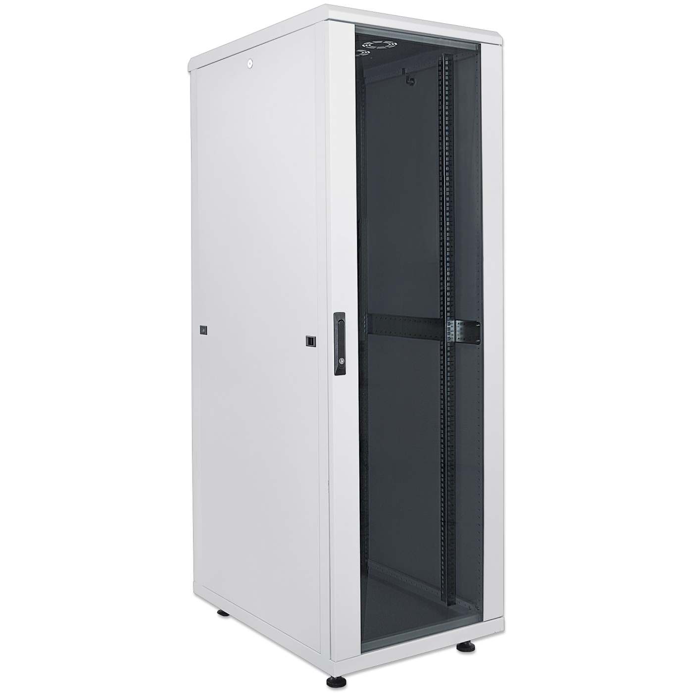 19" Netzwerkschrank, 32 HE, 1588 (H) x 800 (B) x 800 (T) mm, grau Image 2