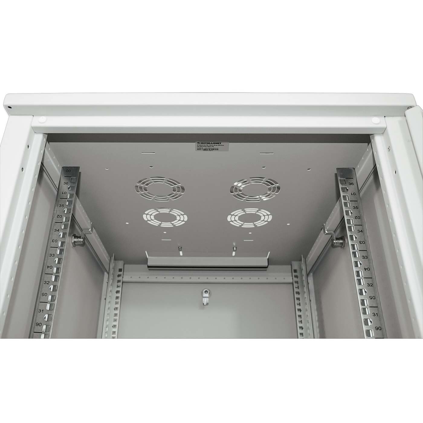 19" Netzwerkschrank, 32 HE, 1588 (H) x 800 (B) x 800 (T) mm, grau Image 6