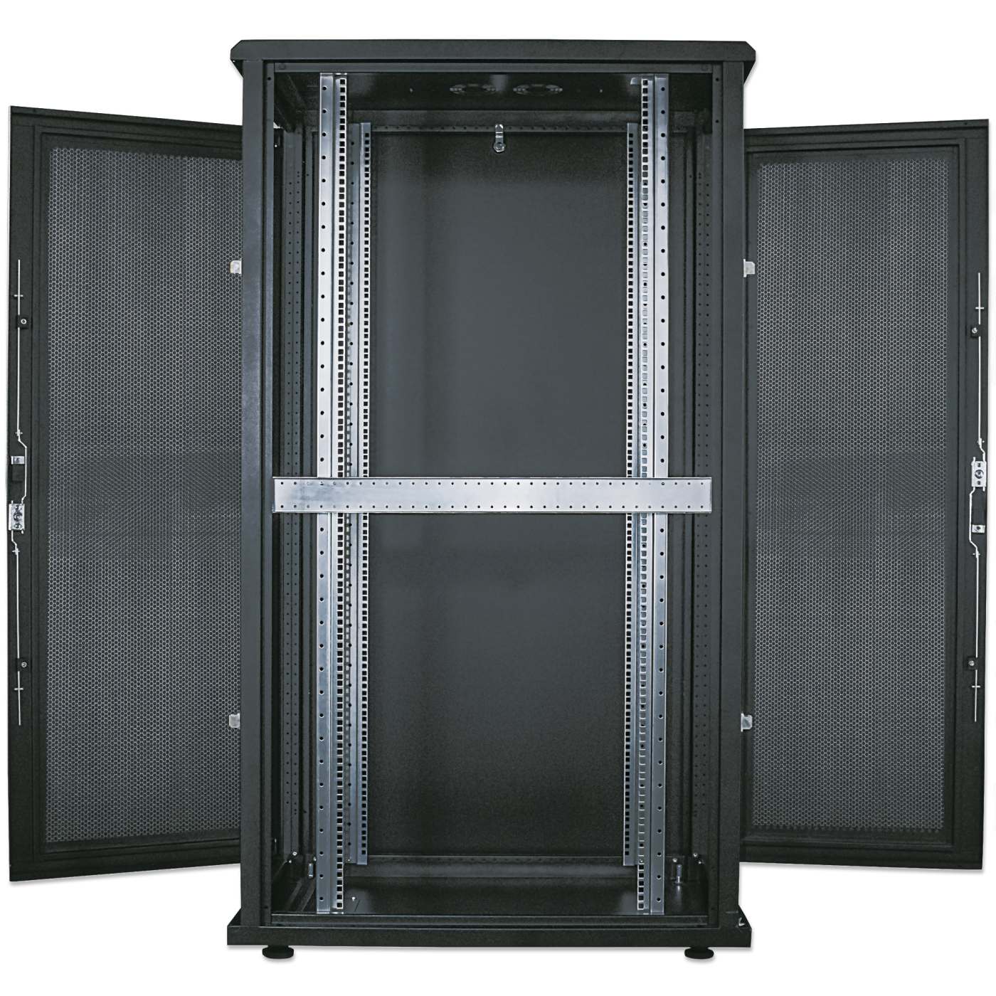19" Serverschrank, 26 HE, 1322 (H) x 600 (B) x 1000 (T) mm, schwarz Image 8