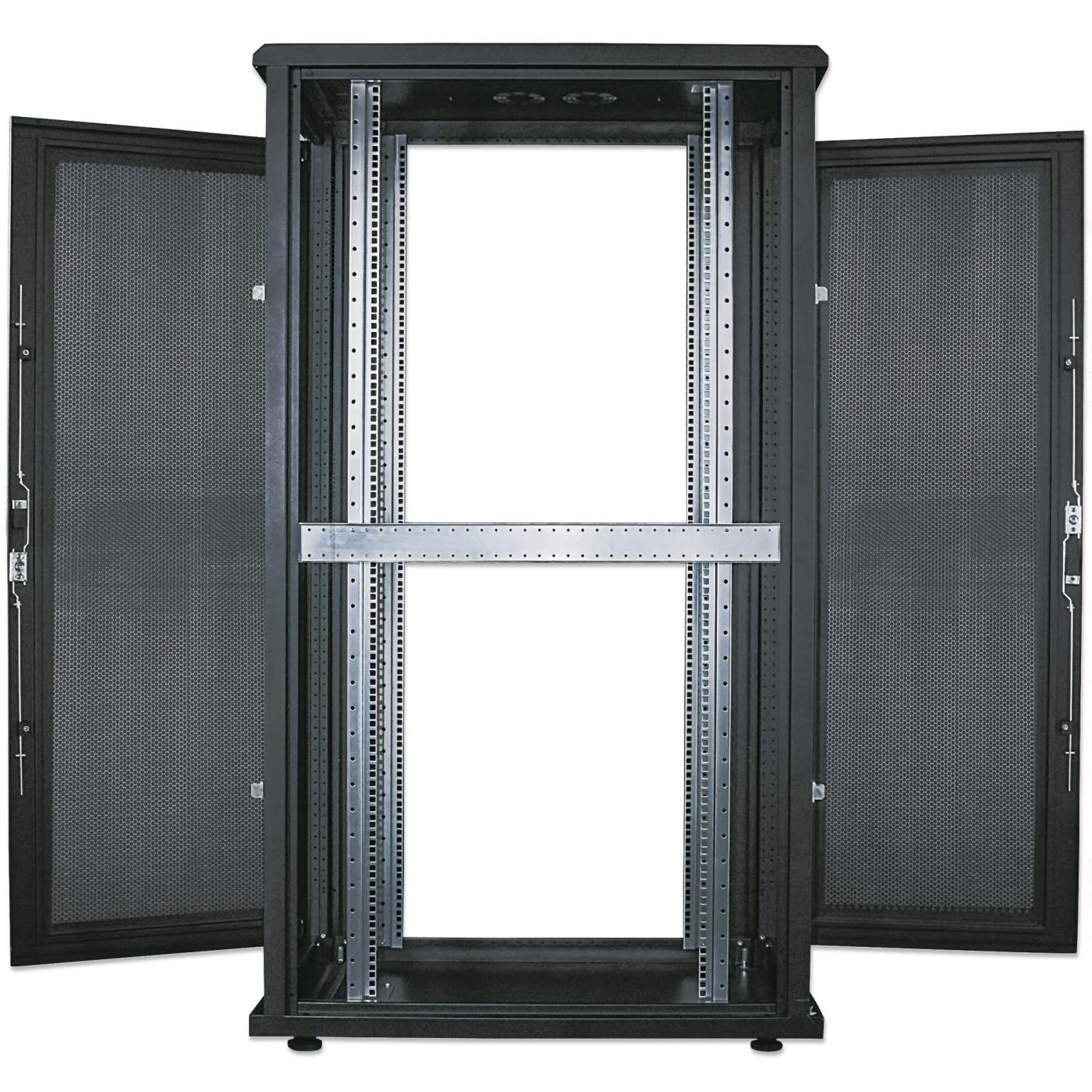19" Serverschrank, 26 HE, 1322 (H) x 600 (B) x 1000 (T) mm, schwarz Image 9