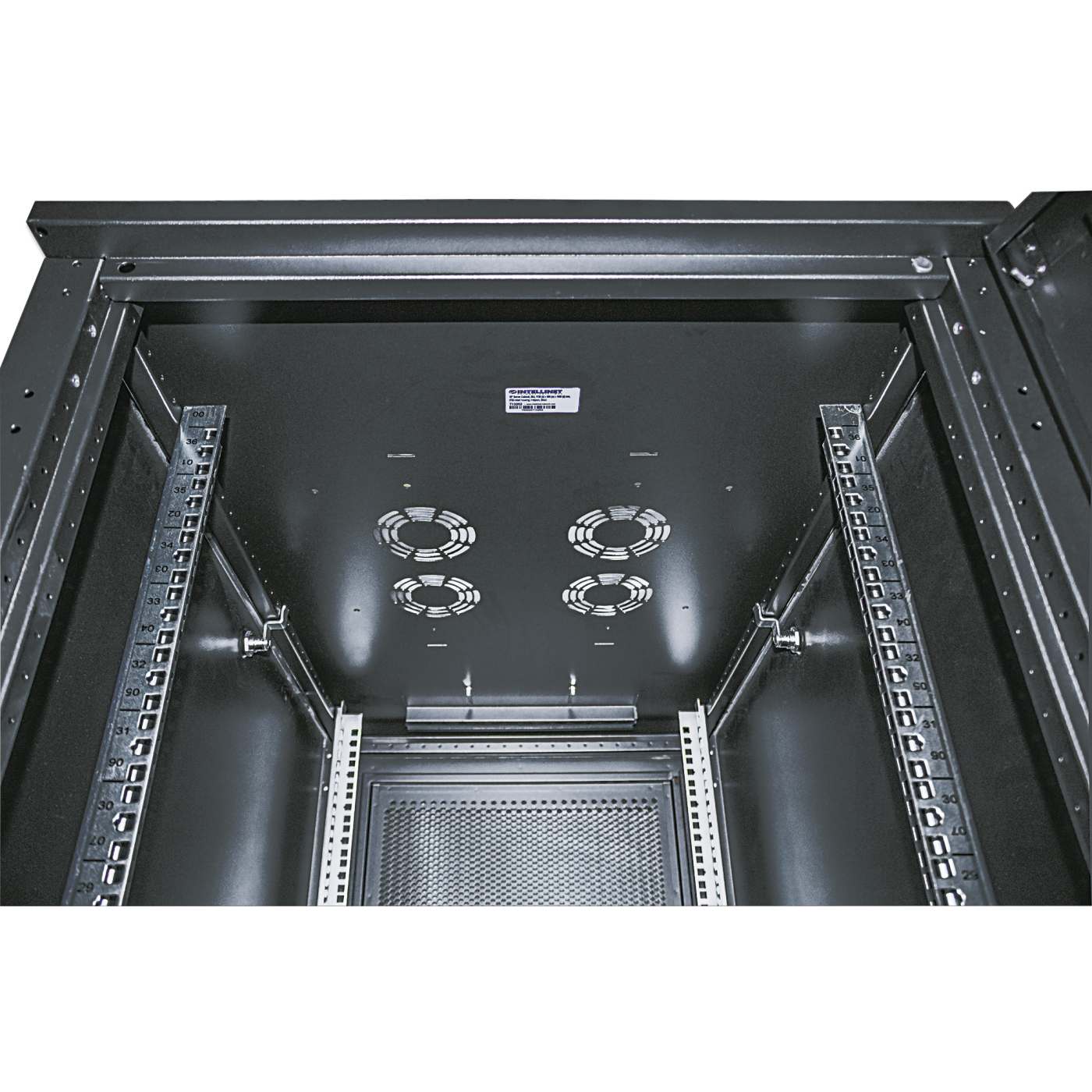 19" Serverschrank, 26 HE, 1322 (H) x 600 (B) x 1000 (T) mm, schwarz Image 6