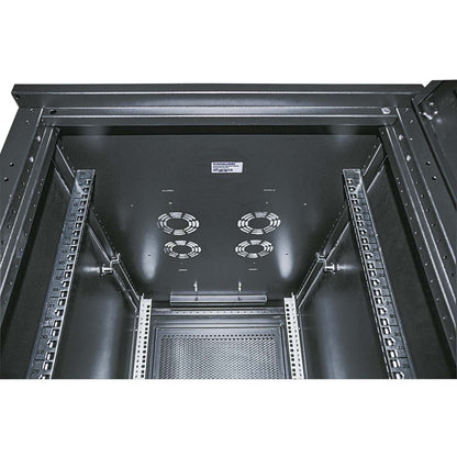 19" Serverschrank, 26 HE, 1322 (H) x 600 (B) x 1000 (T) mm, schwarz Image 6