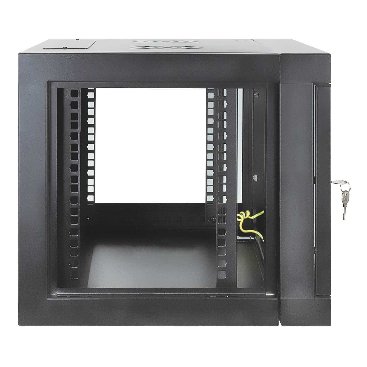 19" Netzwerk-Wandverteiler, werkzeuglose Montage, 6 HE, 450 mm Tiefe, schwarz Image 7