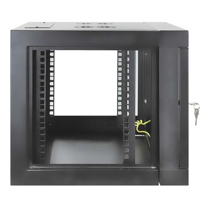 19" Netzwerk-Wandverteiler, werkzeuglose Montage, 6 HE, 450 mm Tiefe, schwarz Image 7