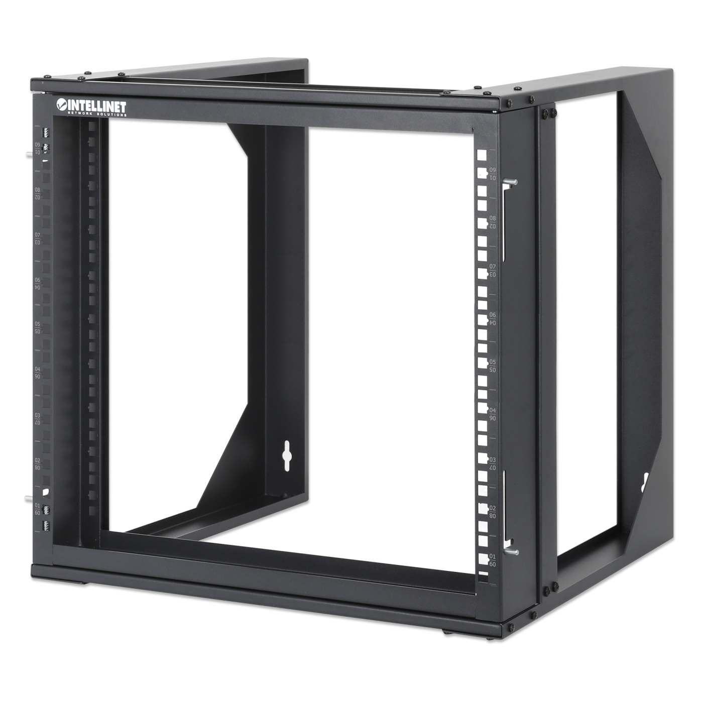 19" Laborgestell zur Wandmontage, 2 Tragschienen, 9 HE Image 1