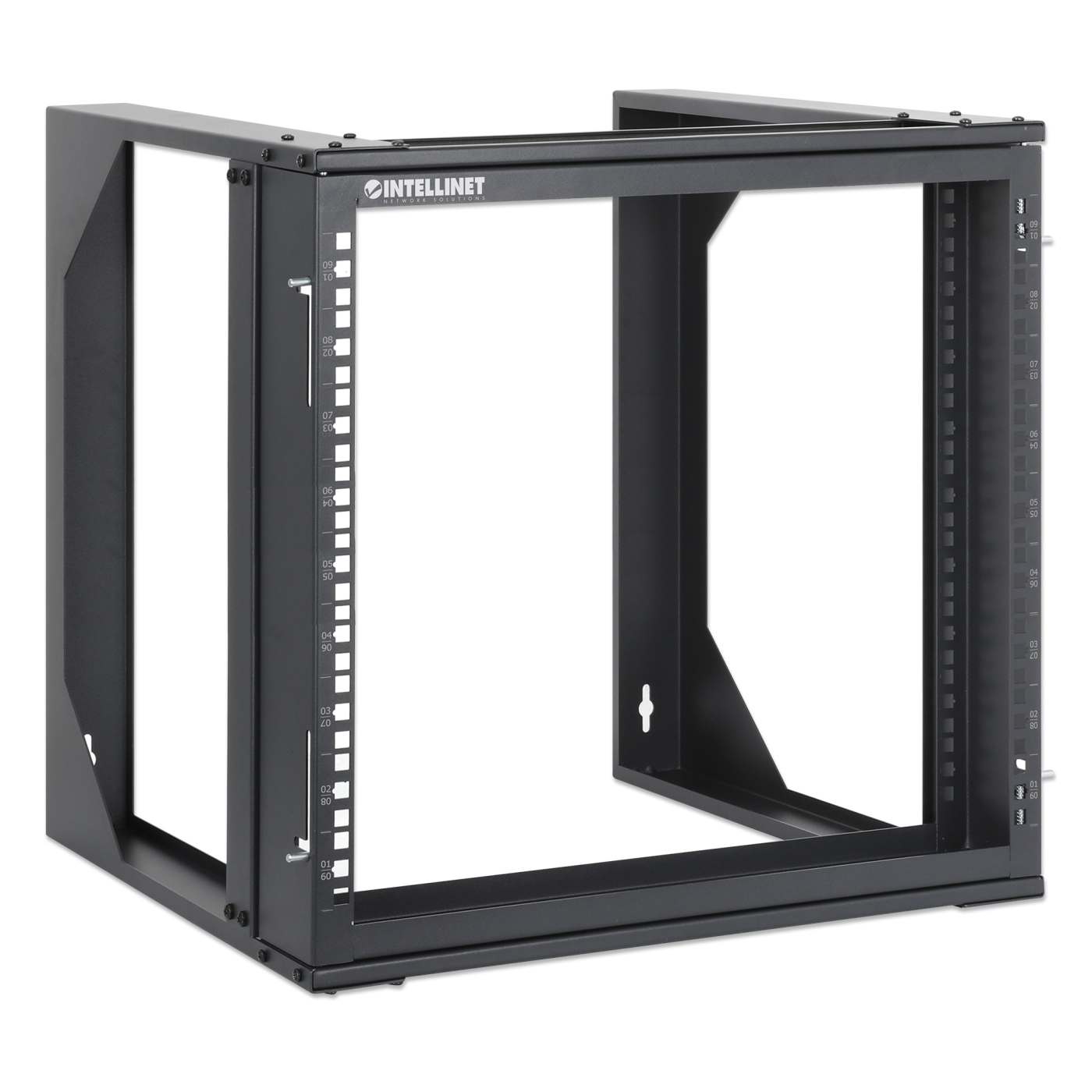 19" Laborgestell zur Wandmontage, 2 Tragschienen, 9 HE Image 2