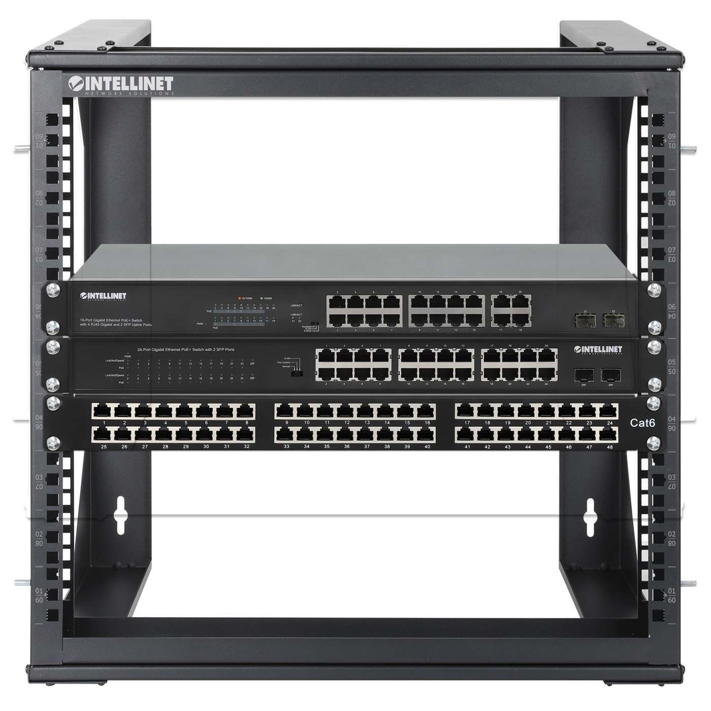 19" Laborgestell zur Wandmontage, 2 Tragschienen, 9 HE Image 7