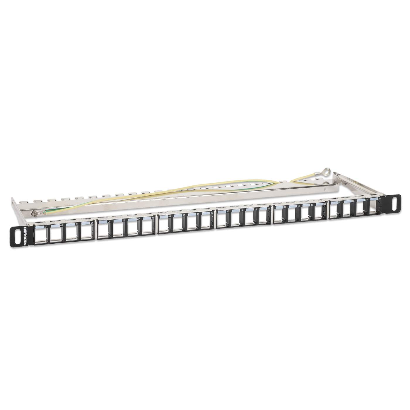 24-Port Patchpanel, geschirmt und unbestückt, 0,5 HE Image 2