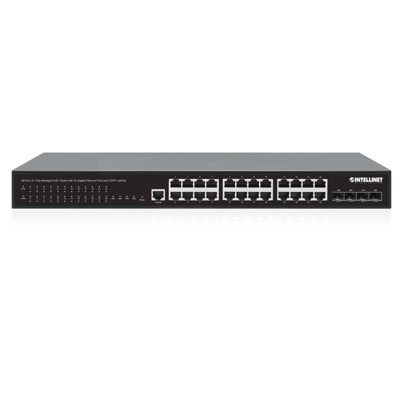 28-Port L2+ Fully Managed PoE+ Switch mit 24 Gigabit Ethernet-Ports und 4 SFP+ Uplinks Image 6