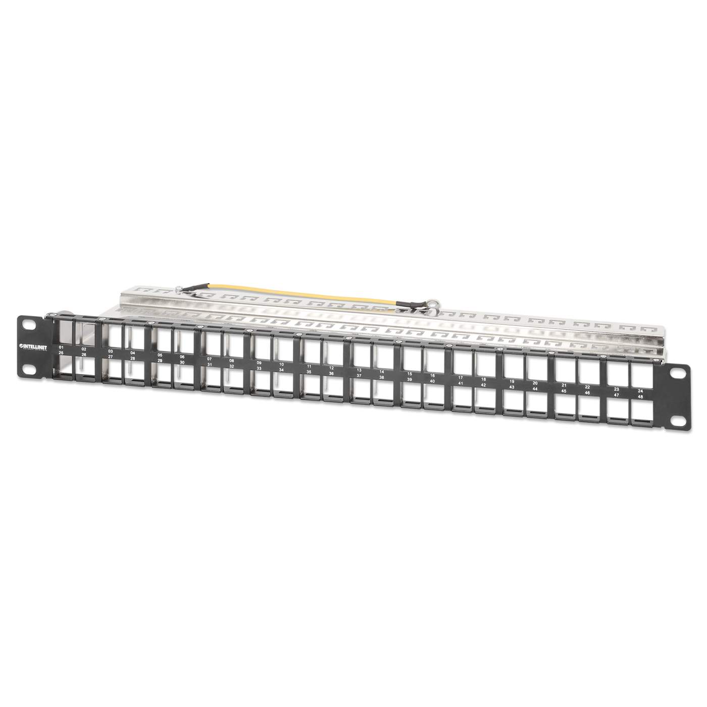 48-Port Patchpanel, geschirmt und unbestückt, 1 HE Image 1