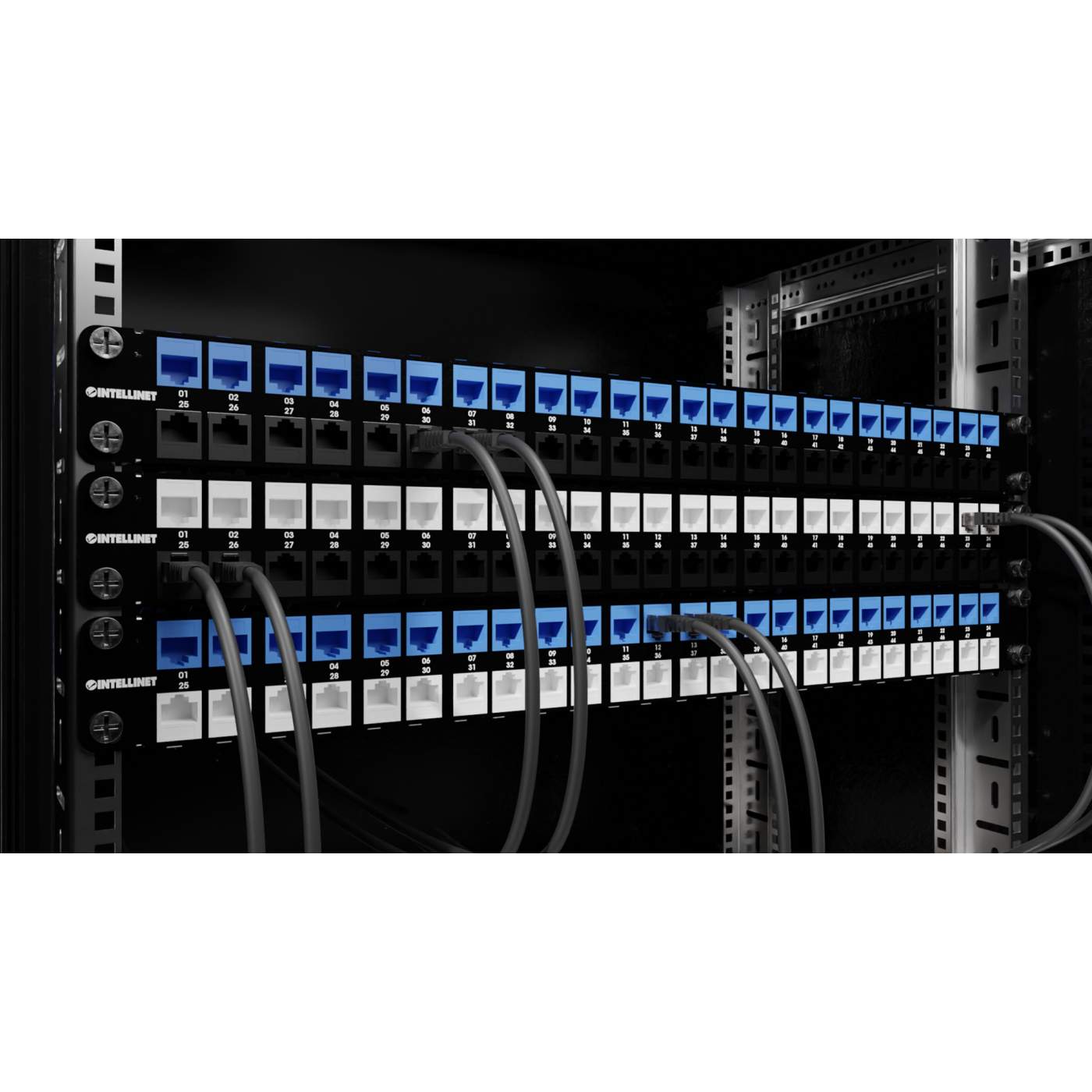 48-Port Patchpanel, geschirmt und unbestückt, 1 HE Image 7