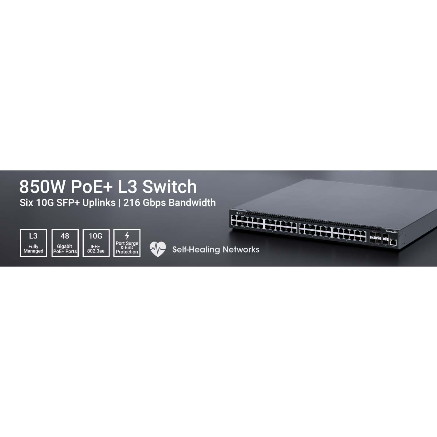 54-Port L3 Fully Managed PoE+ Switch mit 48 Gigabit Ethernet-Ports und 6 SFP+ Uplinks Image 13