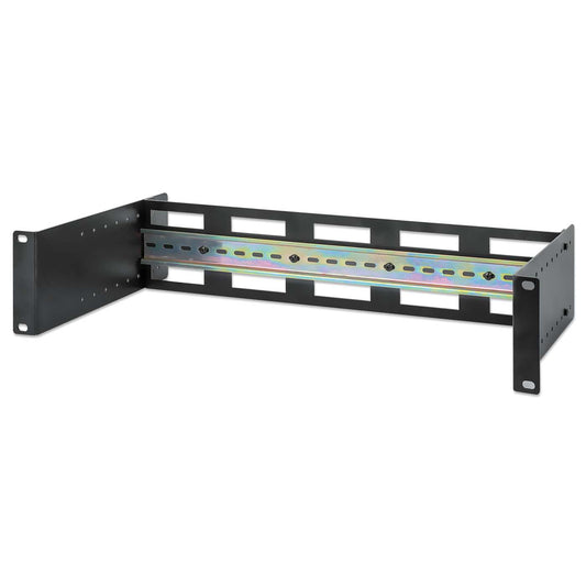 Tiefenverstellbarer 19" DIN-Hutschienenträger, 2 HE Image 1