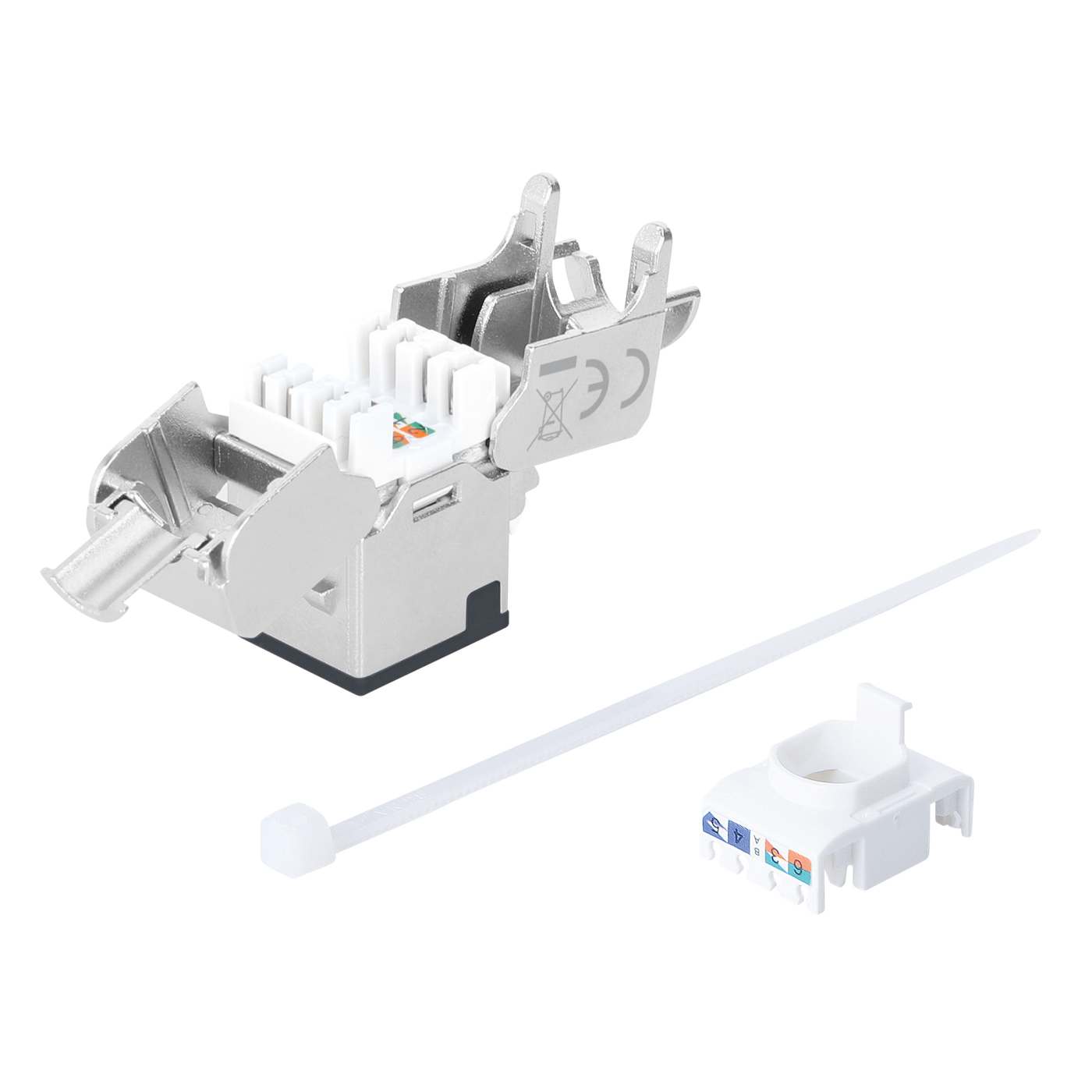 Cat6a 10G Slimline Keystone-Modul, geschirmt und werkzeuglos, schwarz Image 6