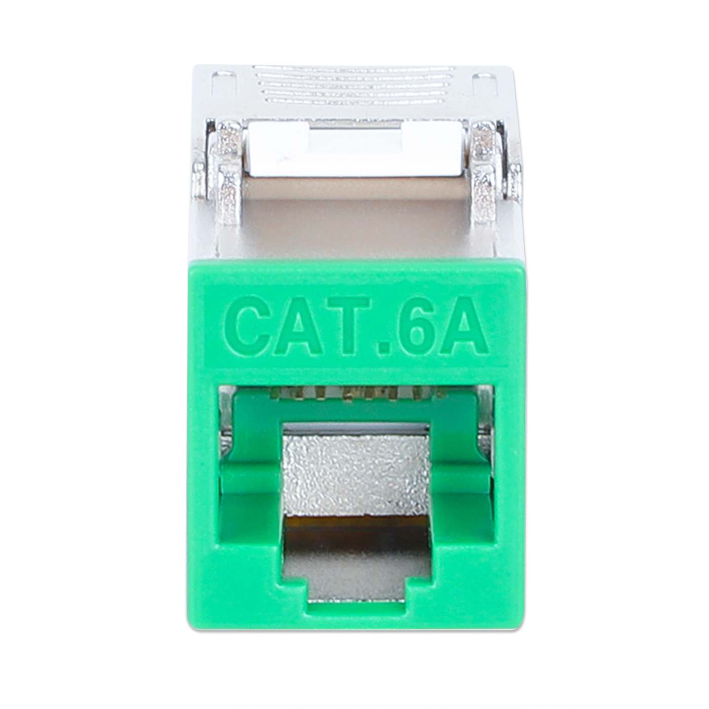 Cat6a 10G Slimline Keystone-Modul, geschirmt und werkzeuglos, grün Image 3