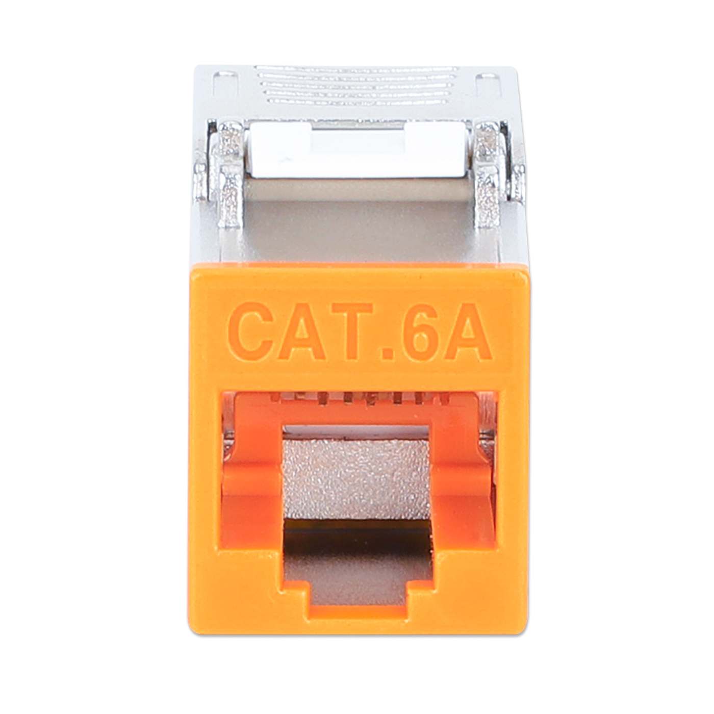 Cat6a 10G Slimline Keystone-Modul, geschirmt und werkzeuglos, orange Image 3