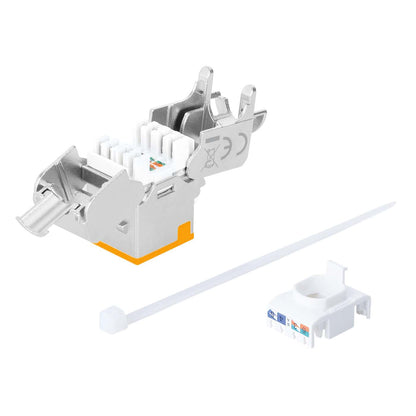 Cat6a 10G Slimline Keystone-Modul, geschirmt und werkzeuglos, orange Image 6