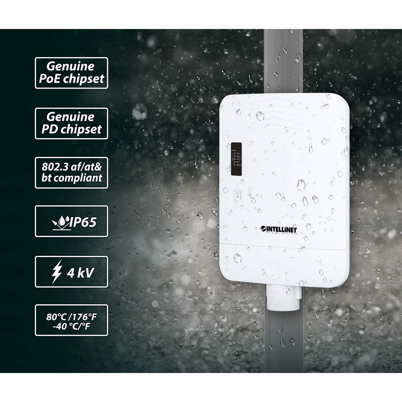 Outdoor PoE-Powered 5-Port Gigabit Switch mit PoE-Passthrough / 4-Port PoE+ Extender Image 6